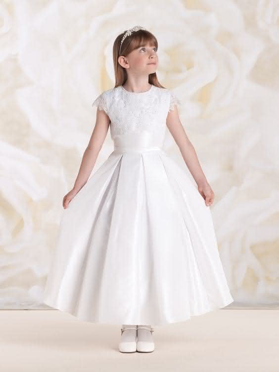 vestido de formatura branco infantil abc
